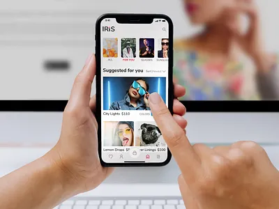 Iris, e-commerce glasses app app branding ecommerce app eyeglasses shopping shopping app ui ux