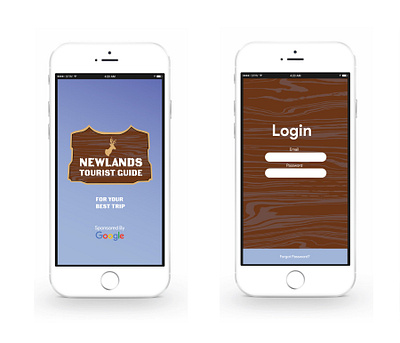 Newlands: Tourist Guide app app design design google illustration iphone typography ui