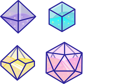 D&D Dice Assets assets design dice dungeons dragons illustration logo vector