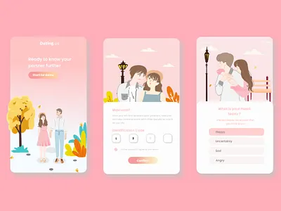 App Couple Design app design application application design branding couple application couple illustration design illustration portfolio typography ui uidesign uiux uiuxdesign