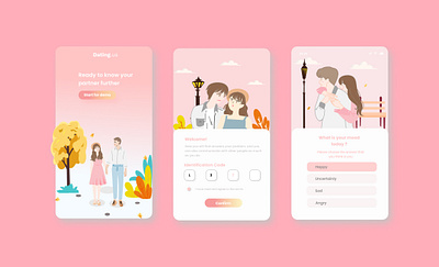 App Couple Design app design application application design branding couple application couple illustration design illustration portfolio typography ui uidesign uiux uiuxdesign