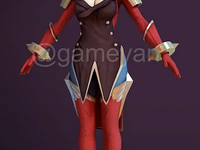 Character Modeling and Texturing Studio by Gameyan - Female Fant 3d animation studio animation character character design studio game character