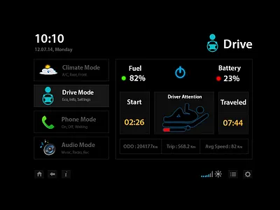 Drive Mode design infotainment ui ux