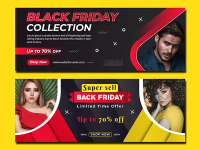 Black Friday Creative Facebook Cover Design Template creative flyer flyer design social media template