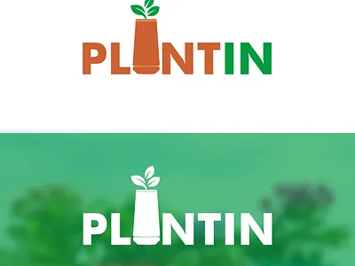 Plantin tree pot logo mini tree logo plant logo