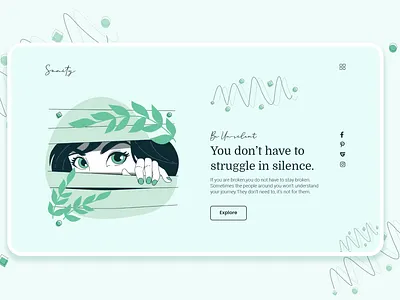 Sanity; Web UI for Getting Council. branding dailyui designs dribbble illustration mental health awareness mentalhealth simple design simplistic typography ui uidesign ux ux design vector web design website design website mockup website template