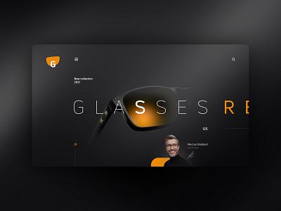 G glasses design landingpage ui uidesign ux uxdesign website