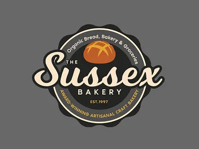 Sussex bakery logo bakery logo retro bakery logo sourdough bakery logo sourdough logo vintage bakery logo