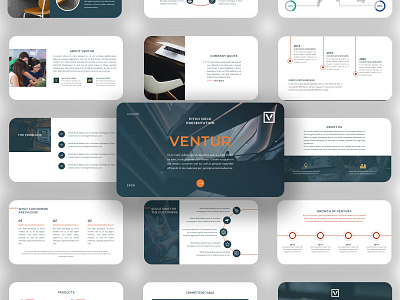 Ventur Pitch Deck budeting business corporate engineer icon investigation logo mark multipurpose pith deck planning powerpoint presentation design presentation template presents report research sales startup startup marketing university