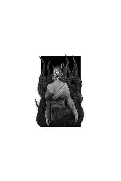 geisha art blackwhite dark design design art digital illustration digitalart geisha illustration illustrator japanese art japanese culture japanese style metal underground