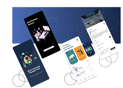 Online Course mobile app mobile ui uidesign uiux uiuxdesigner