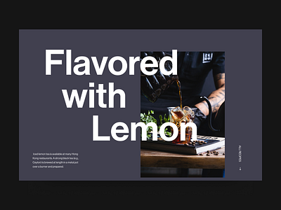 ice tea drinks branding design header minimal typography ui ux web website