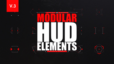 Modular HUD Elements After Effects ae branding business intro logo technology template ui vector