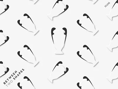 [016] Champions League app black white champions clean cup daily dailyui design icon illustration league logo minimal vector