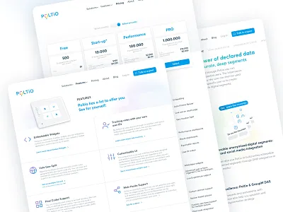 Poltio — Landing Page & Identity branding design front end minimal responsive typography ui ux web web design
