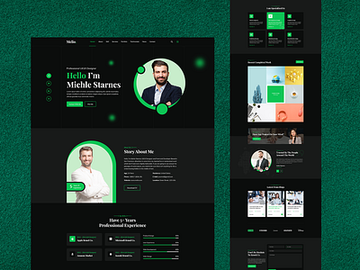 Delio Portfolio Website Template agency landing page agency logo best shot branding clean ui daily ui dark mode dark theme dark ui dashboard header exploration landing page design popular shot portfolio landing page portfolio website ui ui design ux website design
