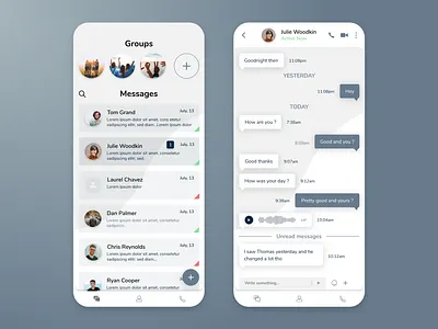 Chatting App chatting app light ui mobile design ui ux design