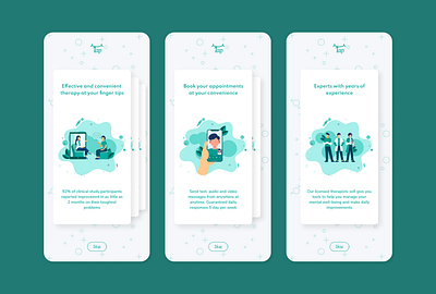 Onboarding Cards app concept branding clean color design flat design green illustration minimal mobile app design ui