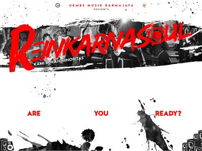 Reinkarnasoul band black branding brush design grunge icon logo monochrome music paint red sound white