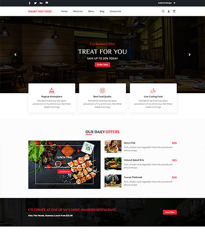 Free Restaurant Website Template free template free templates free website template html html template
