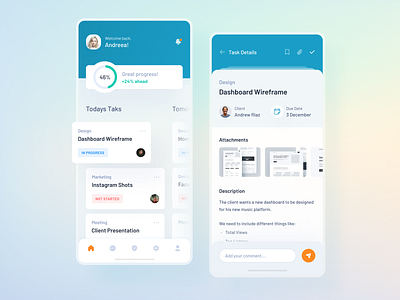 Task List and Details - Project Management App app app design application list managment mobile mobile app mobile design mobile task product design project projects task task details task list task management task manager