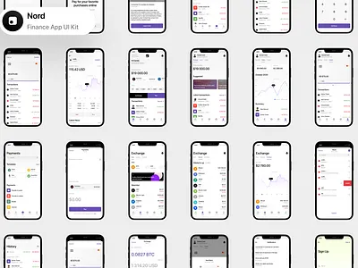 NEW: Nord Finance App UI Kit 🗻 3d app application craftwork design illustrations ui uiux uxui