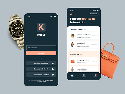 Luxury Marketplace app apple clean fintech fintech app interface investment ios iphone luxury luxury brand marketplace rolex ui