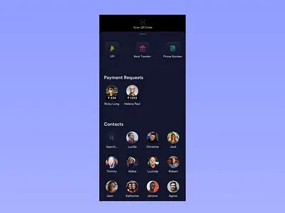 Payment app Interaction animation app bank app contacts daily ui flat google pay interaction interactiondesign microinteraction payment user experience
