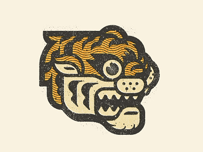 Tiger concept art character design design flat graphic design illustration illustrator logo pictogram thick lines