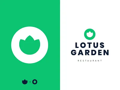 Lotus Garden Restaurant abstract branding clean corporate branding design flat flower logo logo logo design logo mark logodesign logomark logotype lotus lotus flower lotus logo minimal restaurant branding restaurant logo simplistic