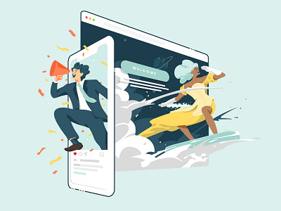 Let's spread your story, together advertisement art direction artwork branding character digital digital art graphic design illustration marketing storytelling ui ux vector web