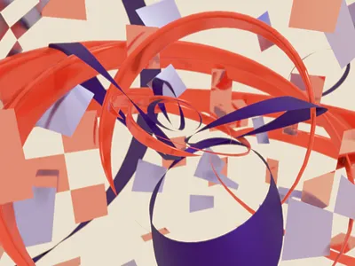 Morning Experiment 3d abstraction blender color curves eevee motion