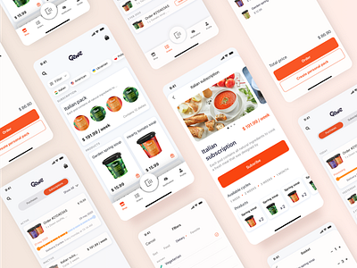 Mobile e-commerce experience app delivery ecommerce flat food innovation ios iot mobile orders shop subscription ui design ux design