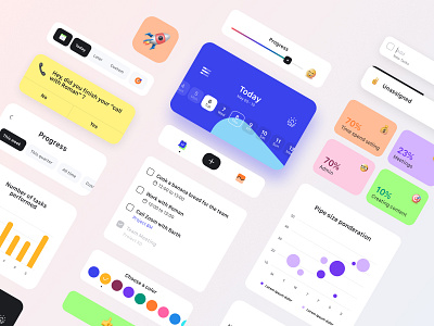 Kara Components agency app branding cards components design identity me ui ux