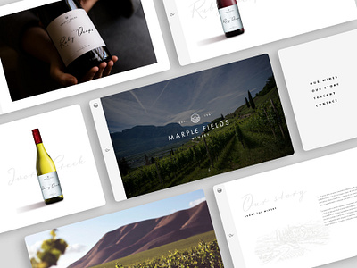 Marple Fields - website clean design elegant fullscreen homepage minimal ui vineyard web web design webdesign website wine winery