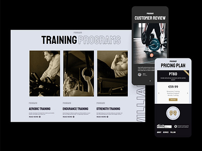 Personal trainer website design branding design flat layout layout design logo minimal typography ui vector web webdesign wordpress