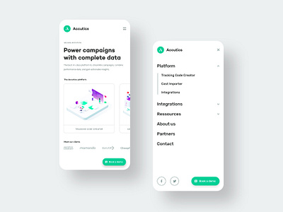 Accutics - Mobile branddesign branding clean creative data development graphic logo marketing minimal mobile software strategy ui ux visualidentity webdesign website website design website designer