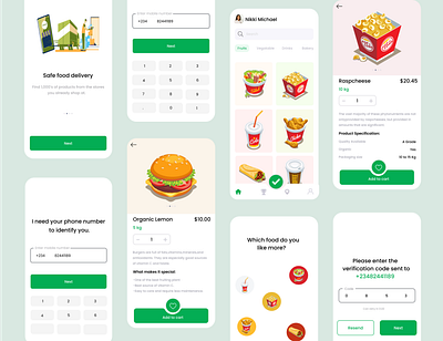 Grocery food app design figma figmadesign hero icon illustration illustrator mobile app ui ui design ui designers ux vector