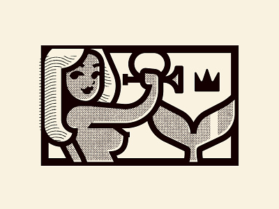 Siren art character design design flat graphic design illustration illustrator logo monochrome thick lines