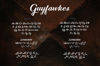 Guyfawkes Script Typeface advertisement branding creative market dafont design font graphic identity logo typeface