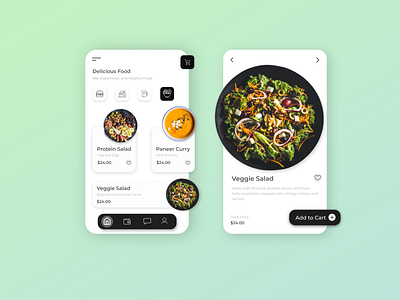 Restaurant UI app design ui