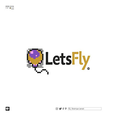 Lets fly branding graphic logo logotype logotype design typography برند کالیگرافی