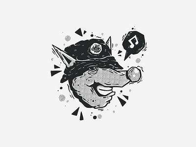 Black & White Character #4 badge black black white black and white blackandwhite cartoon character character design doodle drawing graffiti half tone half tones halftone halftones illustration monster mouse music vector