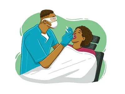 Dentist at work! animation cartoon character character art dental dentist design doctor graphic design health healthcare hospital illustration medical medicine patient treatment