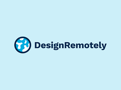 DesignRemotely branding design globe launch logo product remote remotework world