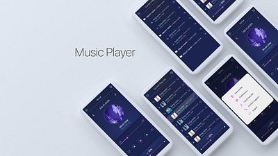 Music Player app mobile music app music player ui xd