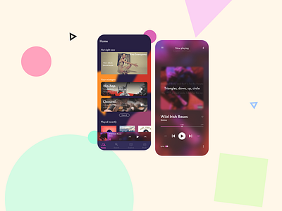 Music player app design mobile music player ui ui design