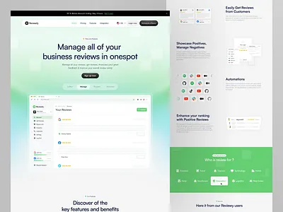 Reviewfy - Review Management Website business growth customer feedback design feedback feedback management insight review review management review website trust ui ui design uiux uiux design user reviews ux web web design website website design