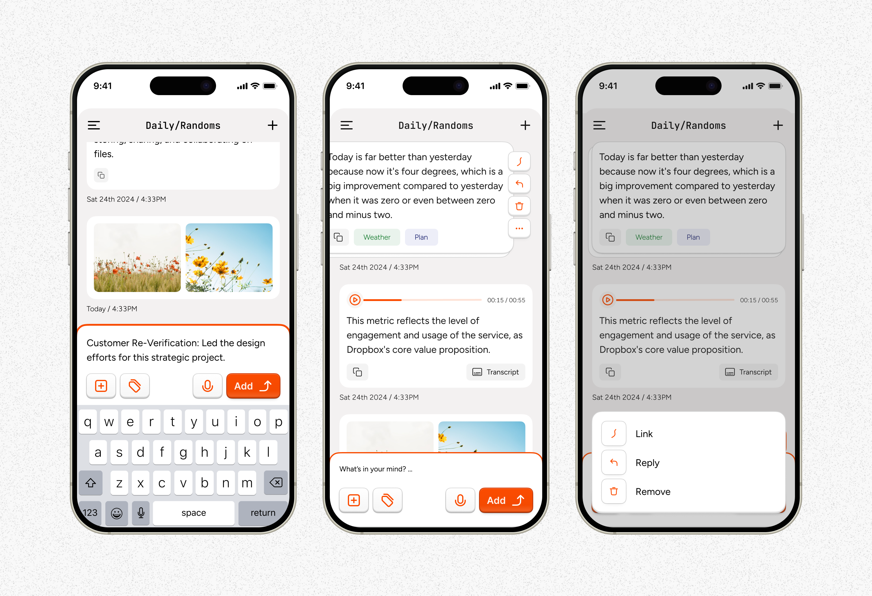 Note Taker chatty style app chat design exploration mobile note taking ui