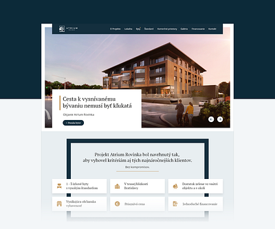 Atrium rovinka architecture design flat house living real estate realestate ui web webdesign